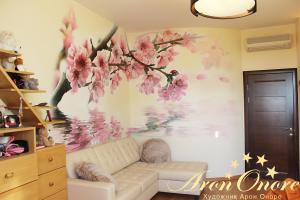 Sakura i interiøret - en flott blomstrende effekt